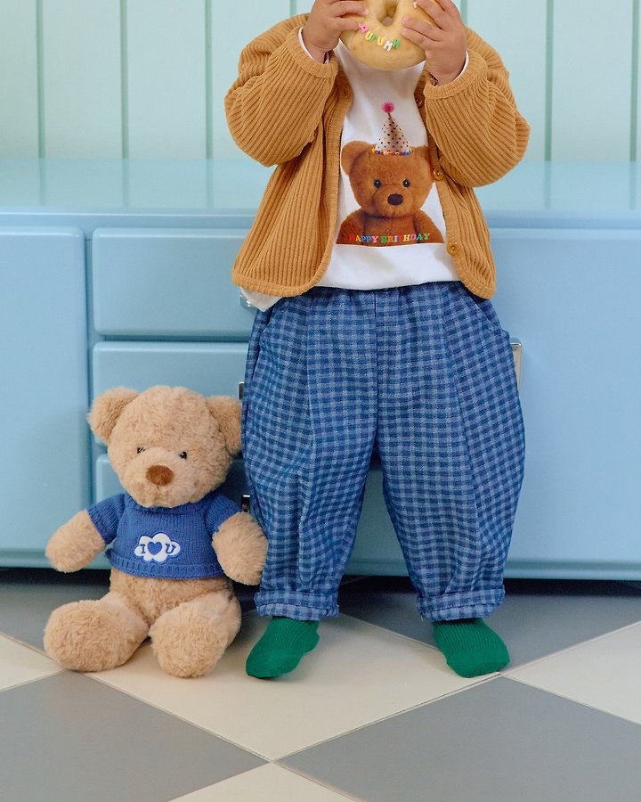 デニムチェックパンツ