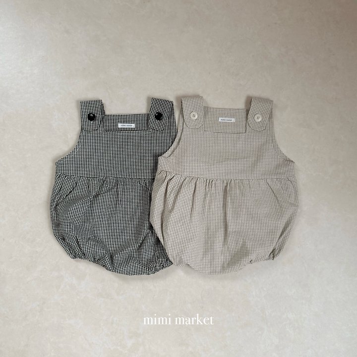 チェックサロペットスーツ 1