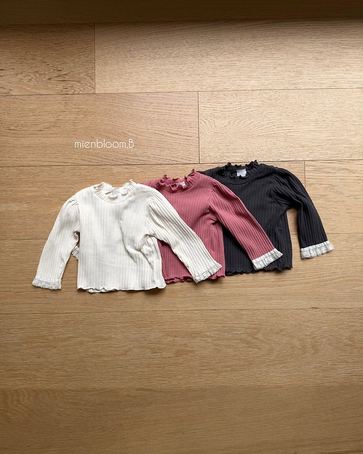 レースリブTシャツ