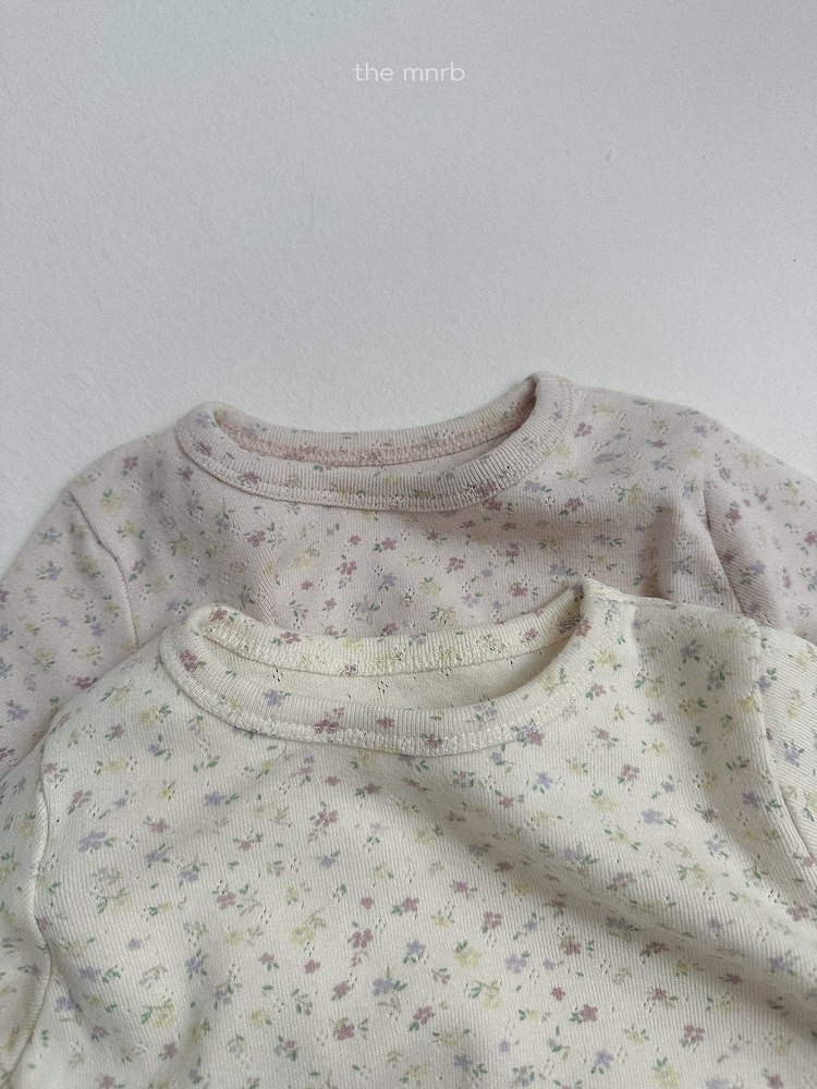コットンアイレット長袖Tシャツ 1