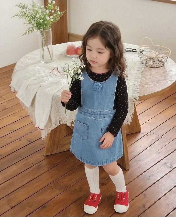 エプロンデニムワンピース 14