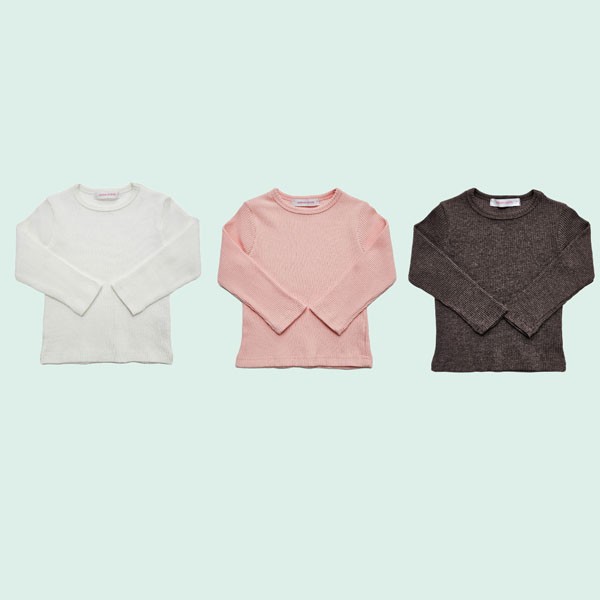 リブ長袖Tシャツ