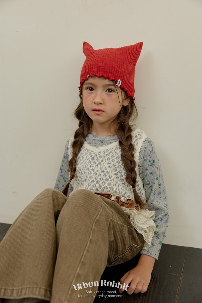 フラワーワッフルTシャツ 4