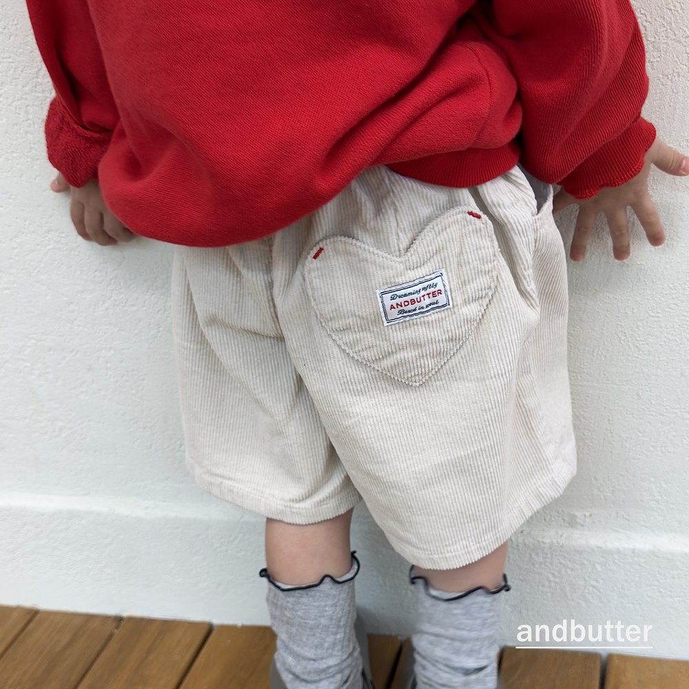 コーデュロイハートパンツ